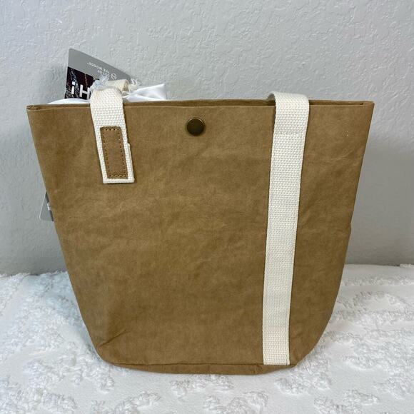 OUT OF THE WOODS Reuseable Paper Gift/Tote Bag Earthy Tan Sz M Natural - Picture 2 of 6